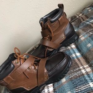 Brown leather polo boots !